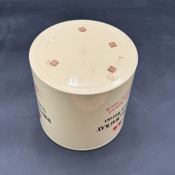 Vintage Ice Bucket, Whyte & Mackay Scotch Whisky, Mid Century Modern 7.25" - Picture 8 of 10